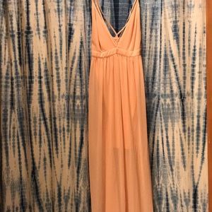 Blush pink maxi dress
